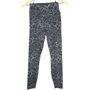 Varley Black and Gray Leggings with Abstract Pattern Activewear Printed Size XS